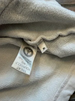 Madhappy Medium Cream Heavy Hoodie with Blue stitching and screen printed logo thumbnail 3