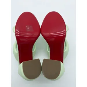 Christian Louboutin Inflama Sab 85 Leather Heels Sandals 38.5 Studio Green $945 thumbnail 9