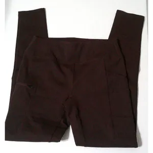 NWT New S Tall 4 6 Maroon Red Blackberry Carhartt Leggings Pants Womens High Wai thumbnail 1