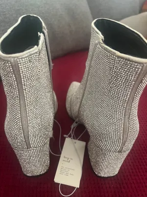 Madden Rhinestone Pointed Toe Booties with Cushioned thumbnail 7