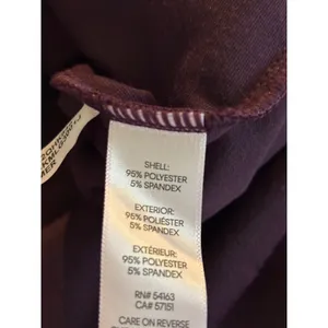 Calvin Klein Womens XL Purple Velour Long Sleeve Crew Neck Top Curved Hem thumbnail 6