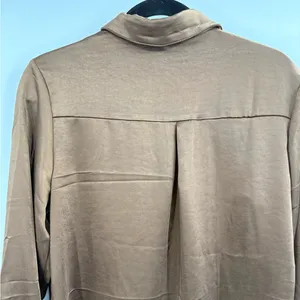 Princess Polly Brown Statin Brown Long Sleeve Button Up Business Blouse Size 4 thumbnail 10