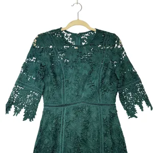 Minuet Emerald‎ Green Floral Lace Cocktail Dress Sheath 3/4 Sleeve Small NWT thumbnail 4