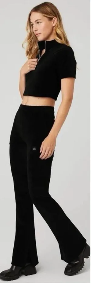 Alo Yoga Micro Corduroy Winter Break Set Mock Neck Quarter Zip & Pants ❤️🎀 thumbnail 1