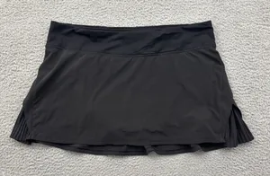 Lululemon Play Off The Pleats Skirt Skort Black Athletic Tennis Women's 12 thumbnail 1