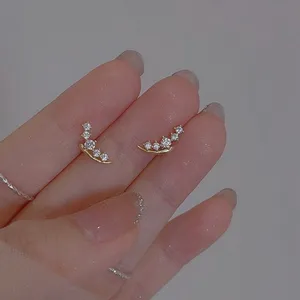Small Mini CZ Cubic Zirconia Stud Earrings for Women Girls,Tiny Cute Earrings thumbnail 3
