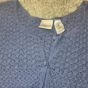 Liz Claiborne Major sale $24 was $33 vintage crochet light blue vest size M thumbnail 7