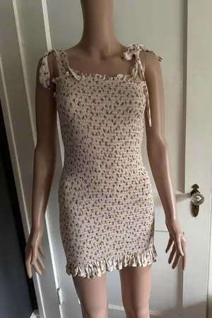 Free People Intimately “Bella” Smocked Mini Dress with Tie Straps thumbnail 1