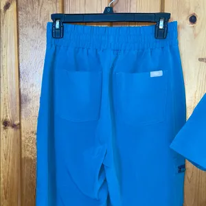 FIGS Blue Scrub Set with Zamora pants and caterinia scrub top XS/SM thumbnail 9