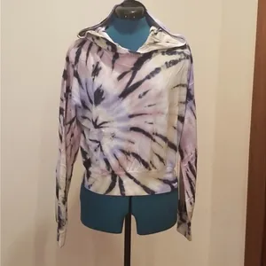 Young Fabulous & Broke Tie Dye Hoodie Pink Purple Pullover Medium Boho Cozy thumbnail 4