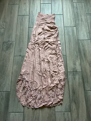Tiare Hawaii Smocked Lace-Hem Maxi Dress in Dusty Rose thumbnail 4