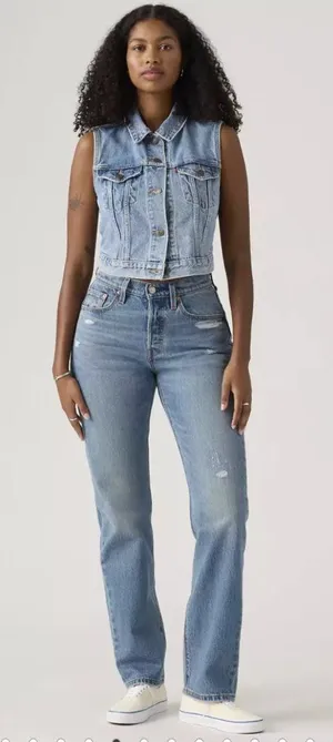New Levi's 26x30 Premium 501 Curve Women's Jeans Medium Wash thumbnail 1
