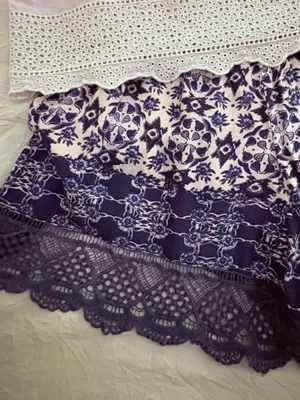 Angie Boho Mediterranean Mosaic Smocked High Waisted Festival Shorts M thumbnail 5