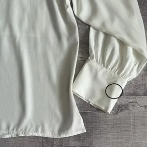 Madewell NEW 100% Silk Utility Pocket Button Up Shirt Women XL Cream Classic thumbnail 9