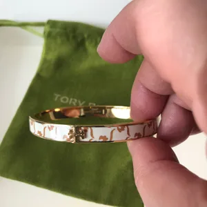 NWOT Tory Burch Gold and Cream Bracelet thumbnail 2