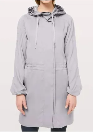 Lululemon Womens City‎ Stroll Lightweight Jacket Size 6 Silverscreen Tencel thumbnail 1