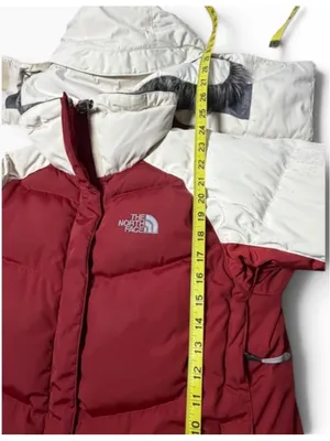 The North Face 600 Down Ski Jacket Fur Hood Burgundy White Vintage Puffer S thumbnail 11