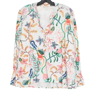 Aldomartins Anthropologie Top Floral Cottage Romantic Feminine Boho Artsy Medium thumbnail 5