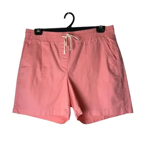Talbots Shorts Women Large Pink Elastic Waist Drawstring Cotton Blend Preppy thumbnail 2