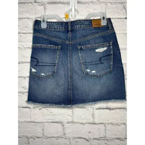 American Eagle highest rise denim mini skirt size 6. thumbnail 4