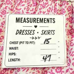 No Comment Cottagecore Floral Bustier‎ Maxi Dress Smocked Tiered Pink White Women's Large thumbnail 10