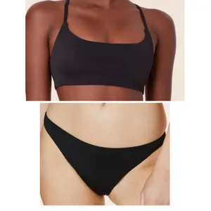 Andie Bikini Set Maui Top Cheeky Bikini‎ Bottom Black size M NWT thumbnail 2