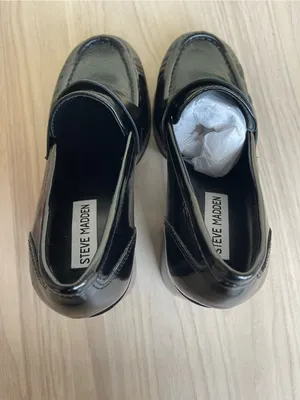 Steve Madden Black Patent Loafers for Women thumbnail 2