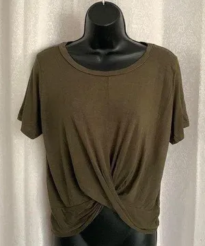 GAZE T-Shirt with Criss-Cross Front. Sz:M thumbnail 1