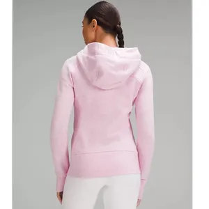 Lululemon NWT Scuba Full zip Hoodie in Heathered Vita Pink size 12 thumbnail 3