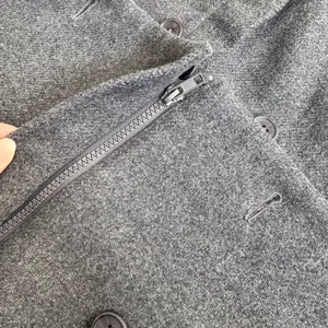 NAKD wool grey double breasted 2-in-1 convertible long full to cropped coat thumbnail 5