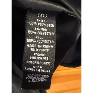 Lucky Brand Jacket Size XL Black Diamond Quilted Insulated Coat Zip Snap Front(6 thumbnail 7