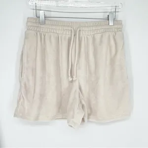 Aritzia Wilfred‎ Free Terry Knit Drawstring Shorts Women's Size M Cream Lounge thumbnail 3