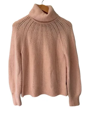 Haven Well Within Wool Blend Pointelle Mock Neck Sweater — Size S thumbnail 1