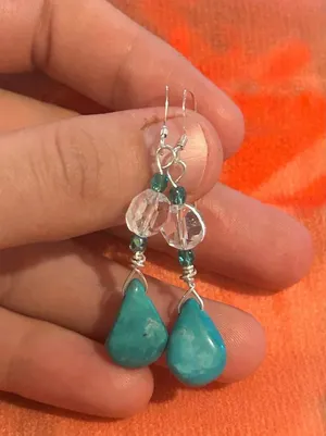 Lot d018 earrings silver plated thumbnail 1