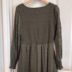 Kirundo smocked olive green long sleeve maxi dress thumbnail 8