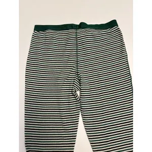 Victoria's Secret Pajama Set Women L Green Striped Thermal Lounge Sleepwear Set thumbnail 11