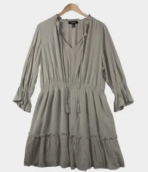 Forever 21+‎ Plus Dress Sz 1X Peasant Prairie Ruffled Bohemian Cottagecore thumbnail 1