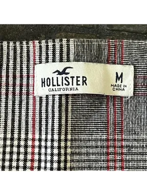 Hollister Y2K coquette preppy dark academia plaid mini dress size medium 🤎 thumbnail 7