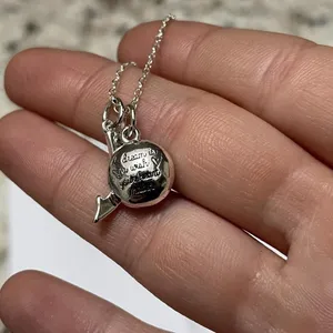 Signed DISNEY Chain Necklace Silver Tone - A Dream Is A Wish Your Heart Makes thumbnail 9