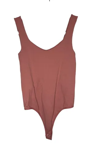 Free People Bodysuit Womens M/L Pink Excellent Intimately Scoop Neck Seamless‎ thumbnail 1