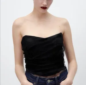 Zara Black Crop Top thumbnail 1