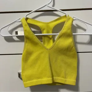Free People Movement Women's Free Throw Crop Tank Neon Yellow thumbnail 2