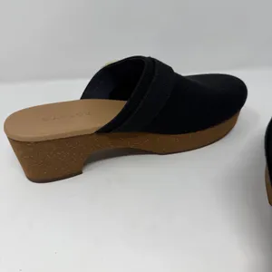 Rothy's The Platform Clog Black Knit Gold Buckle Women Size 11.5 thumbnail 6