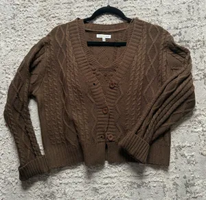Woven Heart Brown sweater set thumbnail 1