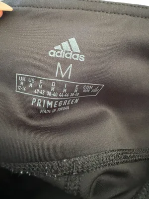 ADIDAS Women's Black Three Stripe Leggings Tights Size Medium thumbnail 2