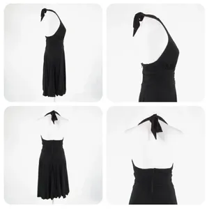 Black CACHE goth stretch halter neck bubble dress size 2 thumbnail 3