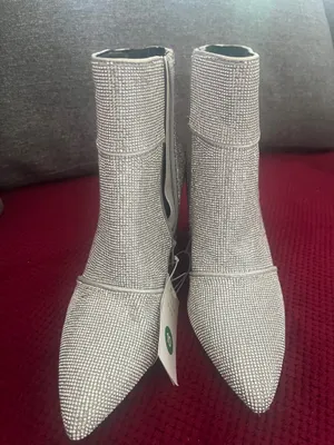 Madden Rhinestone Pointed Toe Booties with Cushioned thumbnail 9