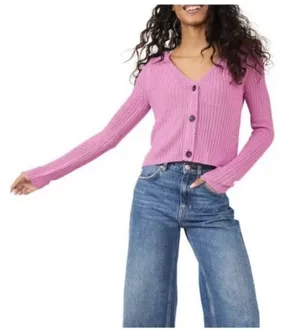 Free People Butterfly Bush‎ Pink Knit Cardigan x-Small NWT thumbnail 1