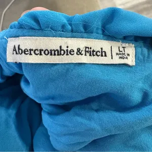 Abercrombie & Fitch Blue Ruffle Dress Large‎ Tall thumbnail 4