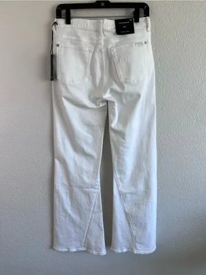 NWT 7 For All Mankind Women's Tailorless Dojo in Slim Illusion White 29 thumbnail 9
